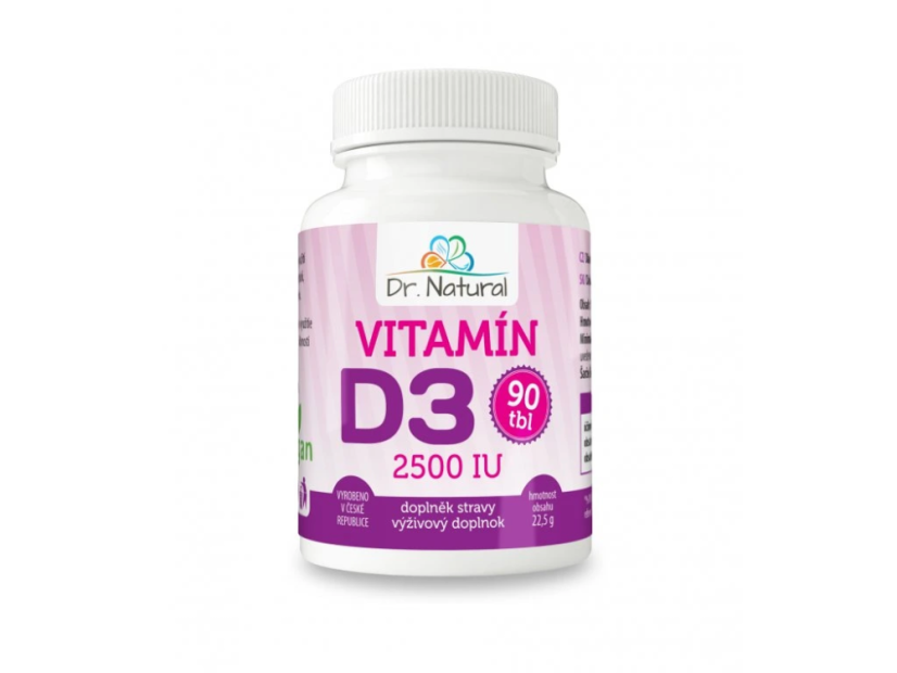 Vitamín D3 2500 IU – 90 tablet Dr.Natural