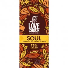 Čokoláda 75% Soul s karamelom a soľou Bio 70 g LoveChock