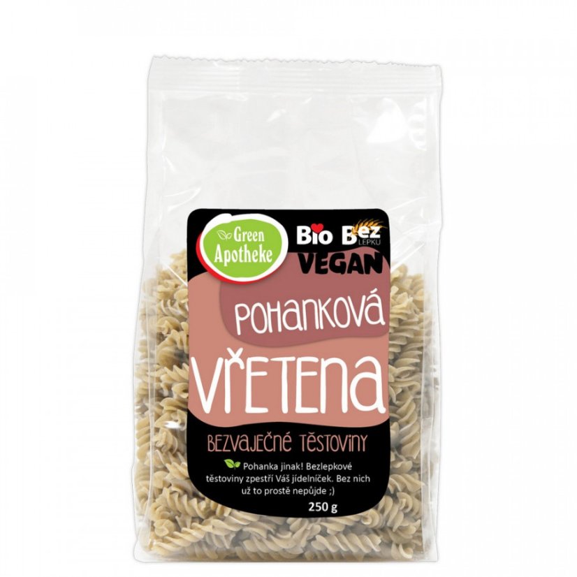Těstoviny vřetena 100% pohanková Bio 300g Green Apotheke