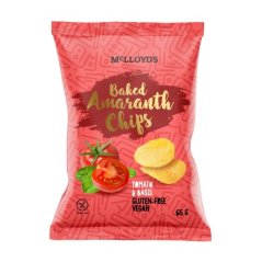 Chipsy amarantové rajče a bazalka bezlepkové 65g McLLOYDS