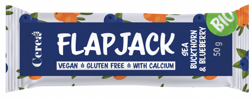 Flapjack bezlepkový rakytník & borůvka 50 g Cerea