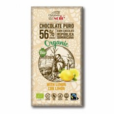 Čokoláda 56% hořká s citronem Bio 100 g Solé