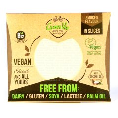 Veganská alternatíva syra údená gouda plátky 180g GreenVie