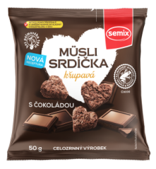 Müsli srdíčka s čokoládou 50 g Semix