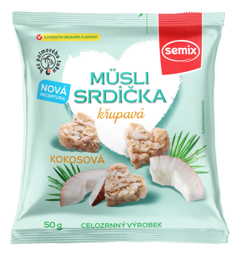 Müsli srdíčka s kokosem 50 g Semix