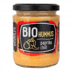 Hummus s červenou paprikou a chilli Bio 230g Rúdolfs