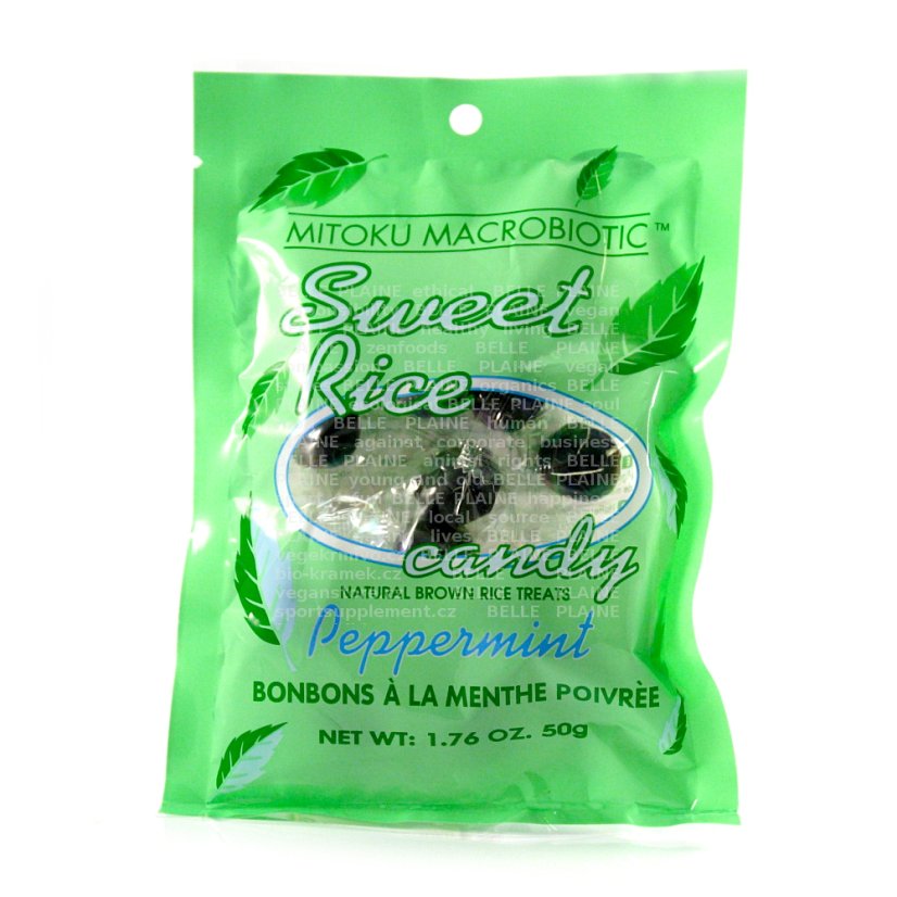 Bonbóny Sweet Rice mátové 50g Mitoku