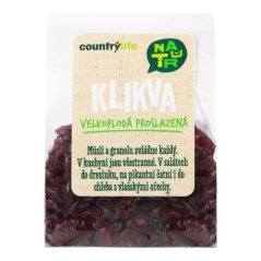Klikva (kanadská brusinka) sušená proslazená 100g Country life