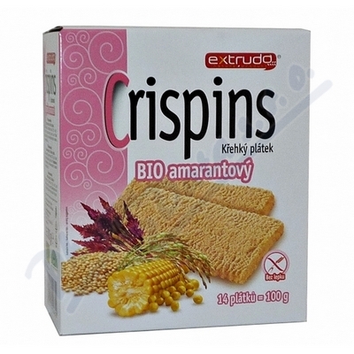Chlebíček kukuřičný s amarantem Crispins bezlepkový Bio 100g Extrudo