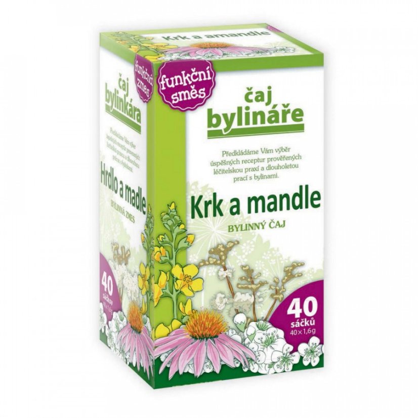 Na krk a mandle bylinný čaj 40x1,6g Bylinář