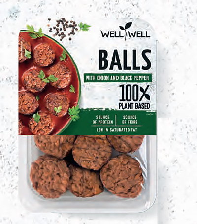 Soya balls wit pepper and onion Well Well