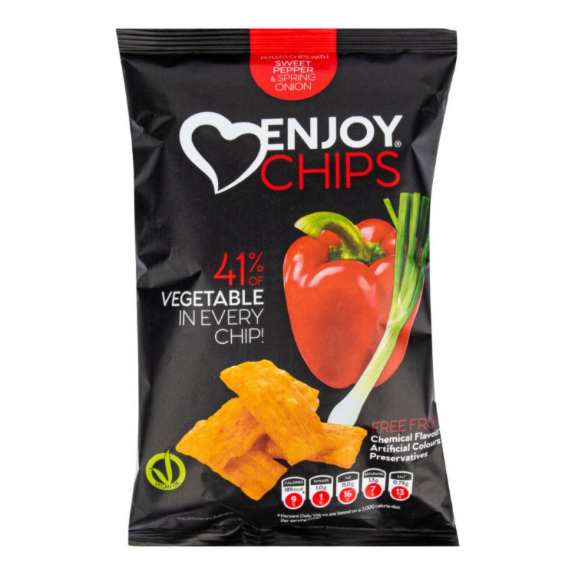 Chipsy paprikou a jarní cibulkou 40 g Enjoy Chips