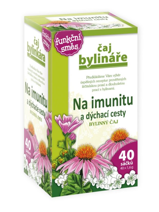 Čaj Na imunitu a dýchací cesty 40x1,6g Bylinář