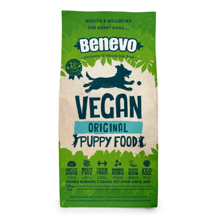 Benevo Puppy Original 10kg - rastlinné krmivo - vegánske granule  pre šteňatá