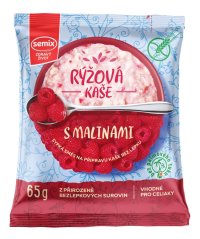 Ryžová kaša s malinami 65 g Semix