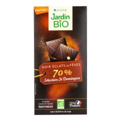 Chocolate with pieces of cocoa beans 100g Bio Jardin Bio