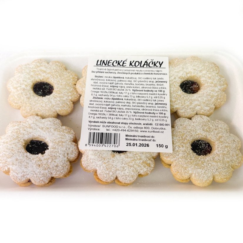 Linecké koláčiky BIO 150 g