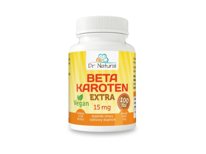 Betakarotén Extra 15 mg – 100 tabliet Dr.Natural