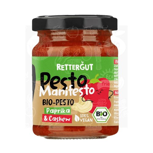 Pesto Paprika s kešu Bio 120 g Rettergut