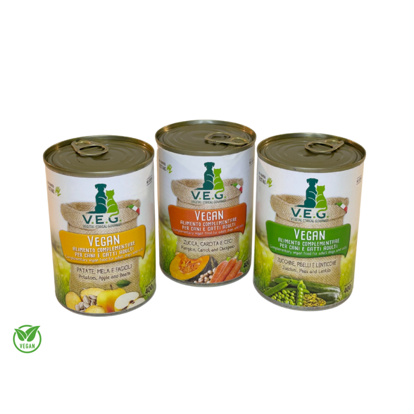 V.E.G. – rostlinný konzervový set 3x 400 g (Green, Orange, Yellow)