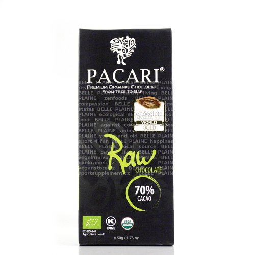 Čokoláda 70% Raw Bio 50g Pacari