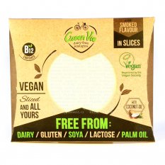 Veganská alternativa sýru uzená gouda plátky 180g GreenVie