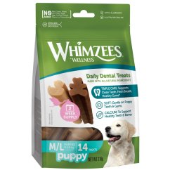 Whimzees Puppy M/L - dentálne maškrty pre šteňatá 14 x 15 g