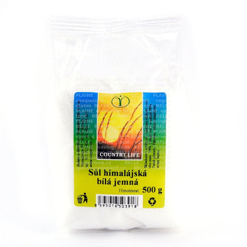 Himalayan white finely ground salt 500g Country Life