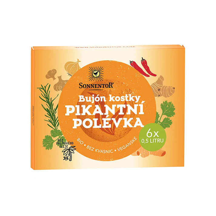 Bujónové kocky Pikantná polievka Bio 60 g Sonnentor