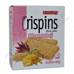Chlebíček kukuřičný s amarantem Crispins bezlepkový Bio 100g Extrudo