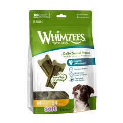Whimzees Soft M - dentálne maškrty pre psy 14 x 30 g