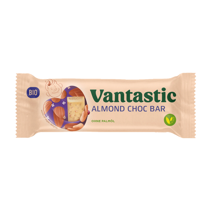Almond Choc Bar 40 g Vantastic