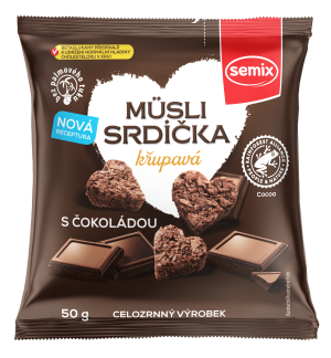 Müsli srdíčka s čokoládou 50 g Semix