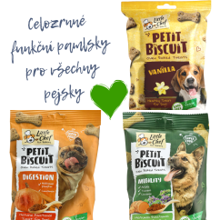 Little Chef Dog Treats – Wholegrain Mix 3×150 g (Vanilla, Mobility, Digestion)