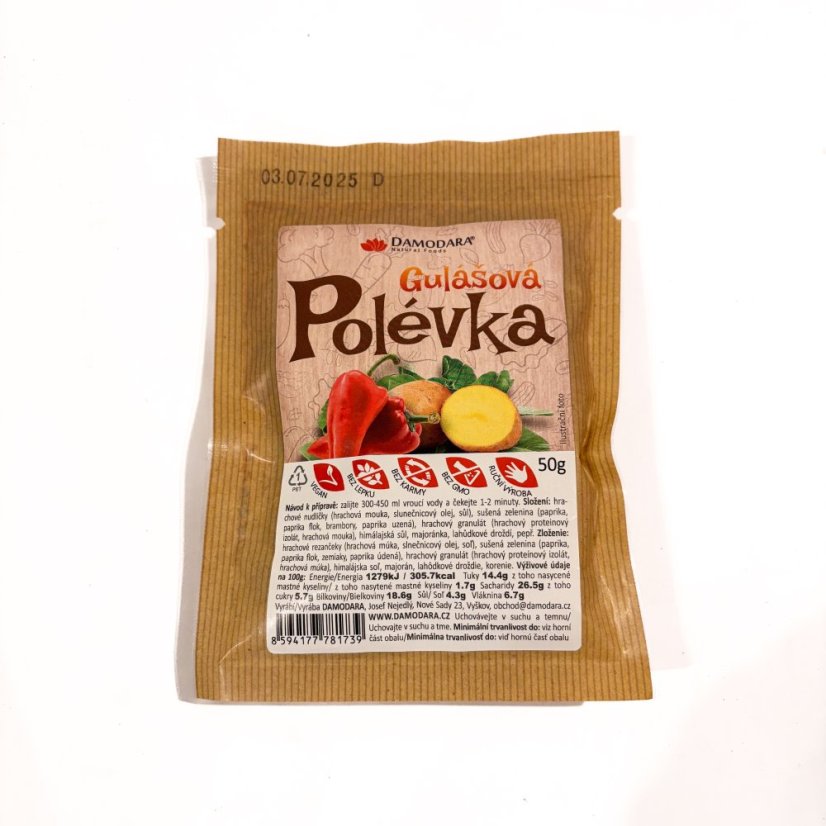 Polévka gulášová instantní 50g Damodara