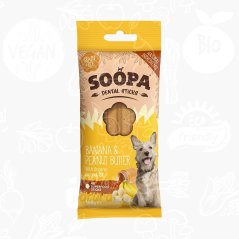Tyčinky Banán a Burákové maslo dentálne maškrty 100 g Soopa