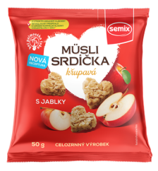 Müsli srdíčka s jablky 50 g Semix