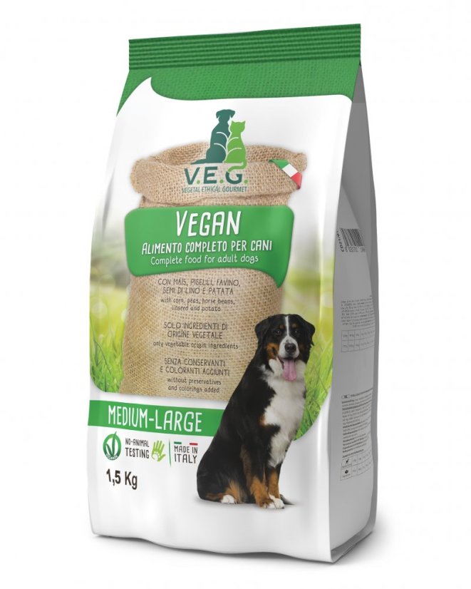 V.E.G. Vegan Dog Medium 1,5 kg - rostlinné kompletní krmivo - granule pro psy