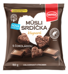 Müsli srdíčka s čokoládou 50 g Semix