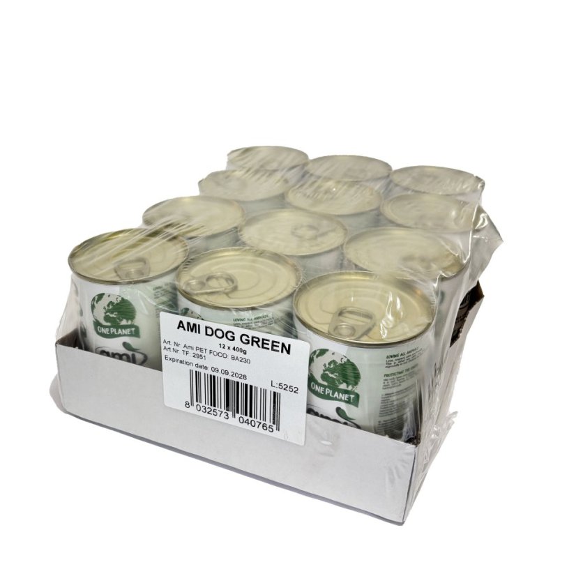 Ami Dog V-LOVE Green Vegan Wet Food for dogs 12 x 400 g