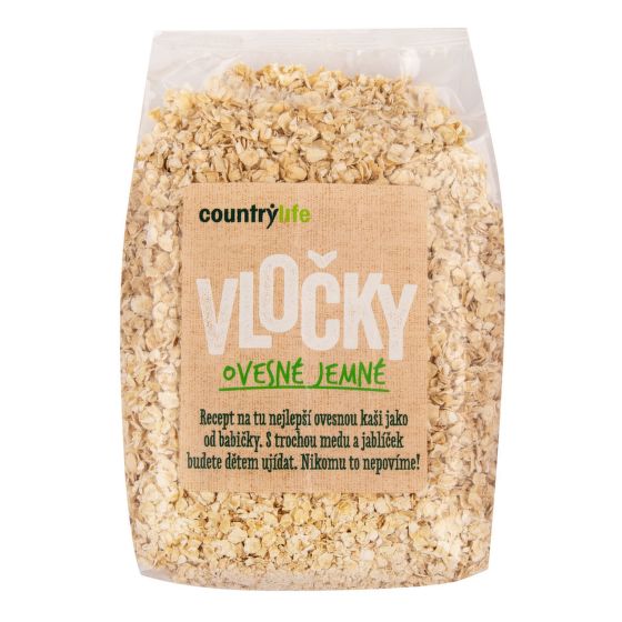 Vločky ovesné jemné  500g Country Life