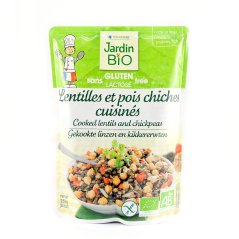 Vařená čočka s cizrnou Bio 250g Jardin Bio