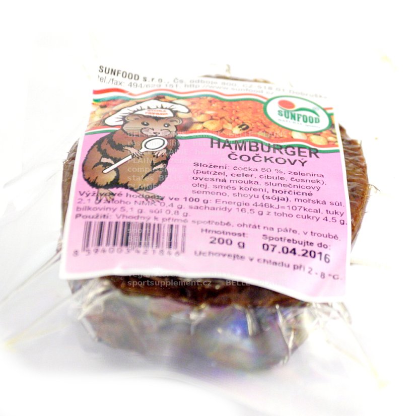 Hamburger čočkový 200g Sunfood