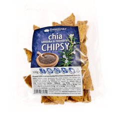 Chipsy hrachové s chia a rozmarýnem 100g Damodara