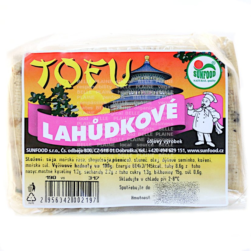 Tofu lahôdkové cca 200g Sunfood Tofu lahôdkové cca 200g Sunfood