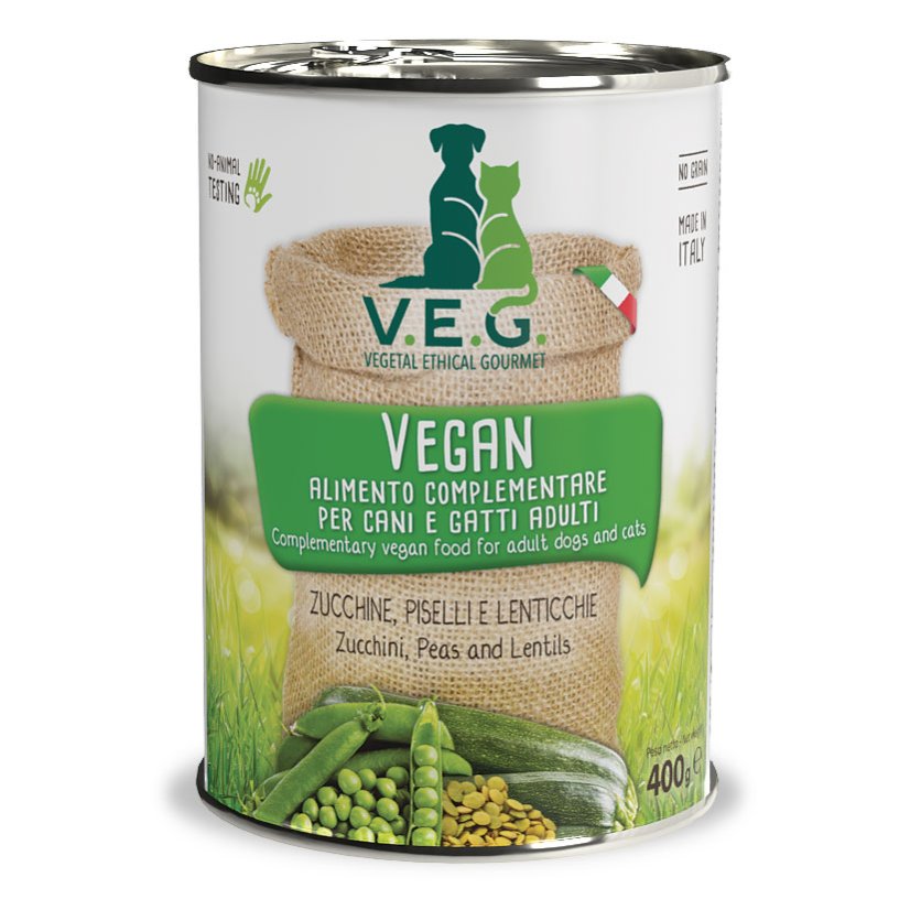 V.E.G. Vegan Green 400 g - rastlinná konzerva pre psy a mačky