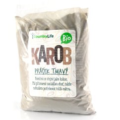Karobový prášek tmavý Bio 500g Country life