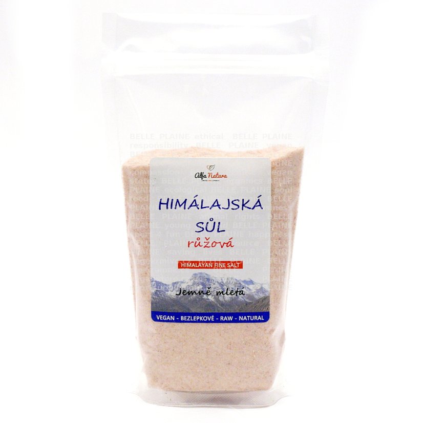 Sůl himálajská růžová hrubě mletá 500g AlfaNatura
