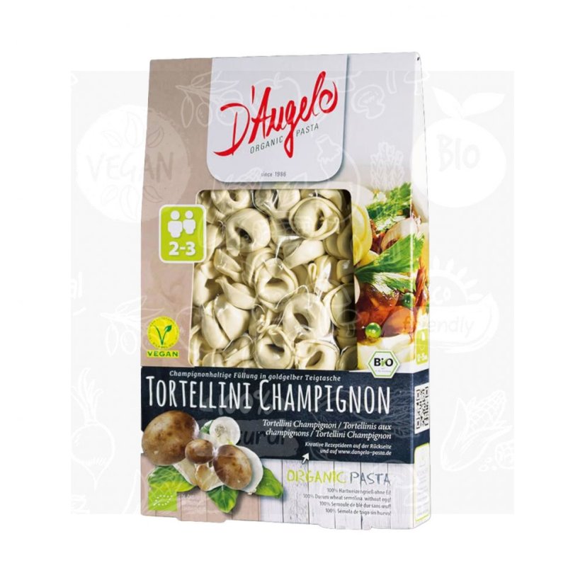 Tortellini se žampiony Bio 250 g D'Angelo