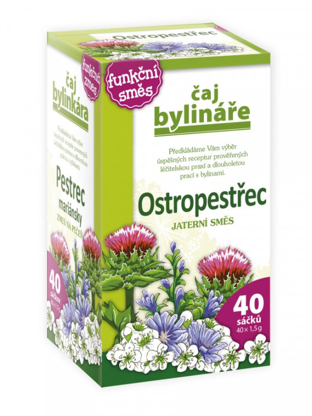 Jaterní směs Ostropestřec bylinný čaj 40x1,6 g Bylinář